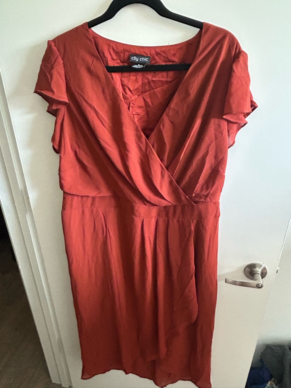 City Chic M(18)  Wrap-Front Women's Dress